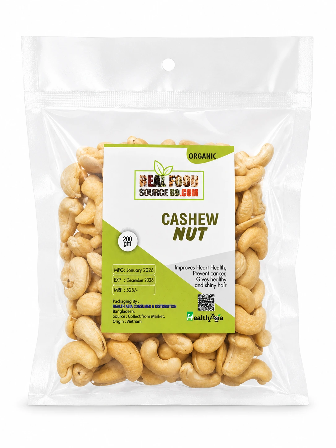 2977950f-9843-40da-846e-0c24f33298e7 Premium Cashew Nut Whole & Roasted (Zero Oil) - Image 1